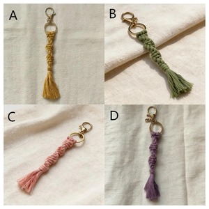 Boho Macrame Rope Keychain Decorative Object Suitable For Women Girls And Trendy Everyday <b>Accessories</b> Wholesale From India - Product Image 4