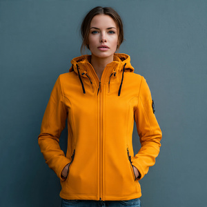 Chaqueta Impermeable de Softshell para Mujer, Chaqueta de Lluvia con Cremallera y Capucha, Chaquetas de Softshell de Alta Calidad para Mujer - Product Image 1