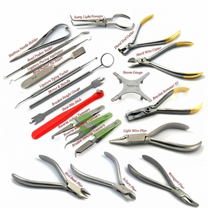 10 Pcs Stainless Steel Orthodontic <b>Pliers</b> <b>Set</b> Kit for Dental Band Selection & Placement Instruments Reusable & Sterilizable - Product Image 1