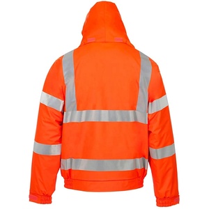Veste de sécurité haute visibilité, vêtements de travail réfléchissants, orange fluorescent, veste haute visibilité pour la construction et les travaux routiers - Product Image 2