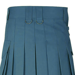 Kilt de travail réfléchissant vert personnalisé pour pompiers, bleu foncé, avec poches cargo, vente en gros 2026 - Product Image 5