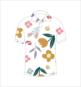 เสื้อโปโลพิมพ์ลายดอกไม้สำหรับผู้ชาย แขนสั้น ใส่สบาย ระบายอากาศได้ดี น้ำหนักเบา เหมาะสำหรับฤดูร้อน - Product Image 4