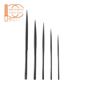 Juego de Limas Triangulares de Acero Resistentes para Bricolaje Industrial, 5 Piezas, 150-250 mm, Corte Suave, Acabado Natural, Estilo Americano/Patrón, para Joyería - Product Image 1