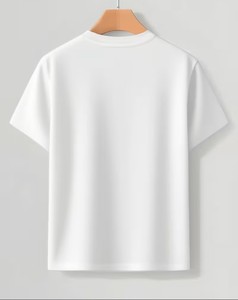 เสื้อยืดแขนสั้นสีขาวสำหรับผู้ชาย พิมพ์ลายการ์ตูน คอกลม ทรงลำลอง ใส่สบาย ผ้าฝ้าย 100% ระบายอากาศได้ดี เป็นมิตรกับสิ่งแวดล้อม น้ำหนัก 180 กรัม ผ้าเจอร์ซีย์ถัก - Product Image 2