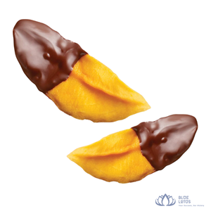 [VENTA CALIENTE] Snacks Nutritivos de Mango Bañado en Chocolate BLUE LOTUS FARM, Rebanadas de Almendras y Frutas Secas Dulces, Paquete a Granel, Adorno para Postres - Product Image 1