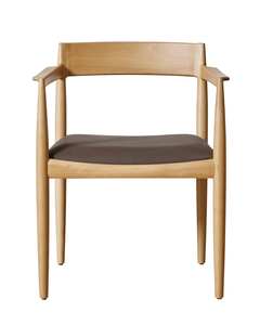 Chaise de salle à manger moderne en teck massif de qualité export avec assise rembourrée pour les projets de restaurants, cafés et hôtels - Product Image 5