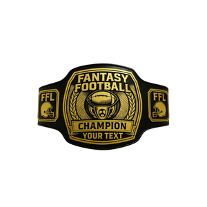 Customizable Fantasy Football Champion Belt Premium Gold Plated Sports Title Personalized Football Trophy - Product Image 1