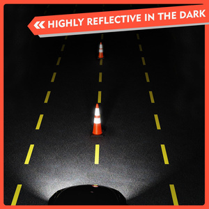 กรวยจราจร CITICITY ขนาด 28 นิ้ว พร้อมฐานถ่วงน้ำหนักสีดำ กรวยสีส้มพร้อมแถบสะท้อนแสงสำหรับจอดรถ ความปลอดภัยบนท้องถนน - Product Image 5