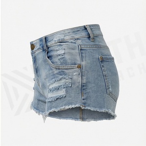 Shorts en jean grande taille pour femmes, couleur personnalisée, streetwear, 100 % coton, mode, demi-pantalon, jeans amples, Y2K - Product Image 3