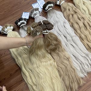 Extensiones de cabello humano virgen vietnamita con punta de queratina, color liso natural, precio de mayoreo de fábrica, listas para enviar. - Product Image 2