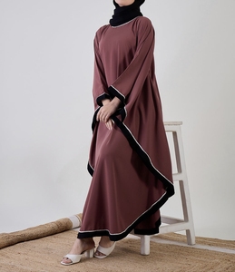 Best Selling Beautiful Dubai Women Abaya Traditional Islamic Muslim Clothing & <b>Accessories</b> <b>Floor</b> Length Long Sleeves Front Open - Product Image 2