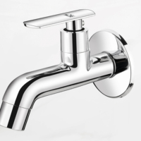 Robinet mural en alliage de zinc durable à corps long, à portée étendue, pour jardin, usage domestique et cuisine