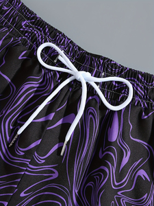 Conjunto de Camiseta y Pantalones Cortos de Algodón Negro para Hombre, Estilo Urbano, Transpirable, de Secado Rápido, con Estampado por Transferencia de Calor, Cuello en V, para Verano - Product Image 6