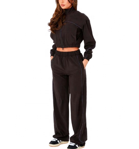 Premium Quality Winter <b>Women</b> <b>Windbreaker</b> Tracksuits Plus Size Comfortable Drawstring Full Length Jacket Breathable Pants Fleece - Product Image 6