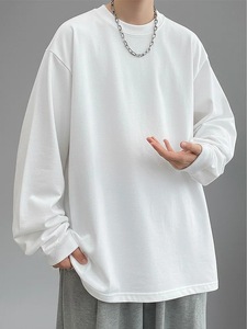 China Bangladesh Factory Price OEM Customized Logo Silk Screen <b>Printing</b> 100% Cotton <b>Japanese</b> Style Loose Fit White Men - Product Image 4