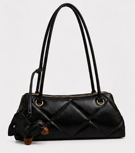 Sac à bandoulière en cuir matelassé Premium Gravs pour femme, sac à main de luxe rembourré avec fermeture éclair, 25x8x12 CM, élégant sac à main quotidien, OEM ODM - Product Image 5