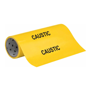 Marqueur de tuyaux flexible Brady CAUSTIC pour l'identification des tuyaux des usines chimiques - Product Image 3