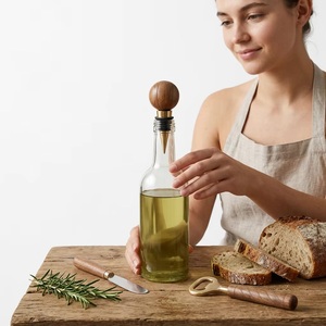Ouvre-bouteille en bois et laiton écologique 2 pièces Beads Art avec bouchon en liège – Accessoire de bar de luxe pour la maison et le vin - Product Image 2