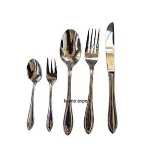 Cuillères, fourchettes et couteaux de luxe en argent plaqué, design embossé, durables, pour les occasions de mariage - Product Image 3