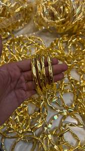 Bracelets ouverts ajustables pour femmes, motif losange minimaliste, forme en C, en acier inoxydable, bijoux tendance - Product Image 5