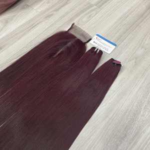 MEILLEUR VENDEUR Trame Extensions de Cheveux BoneStraight Cheveux Pleine Couleur 100% Cheveux Humains Vietnamiens Couleur Noire Haute Qualité Pleine Longueur - Product Image 6