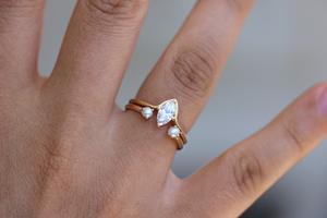 Marquise Cut Diamond Engagement Ring 14K SOLID Gold Prong Setting Classic Women's - Product Image 5