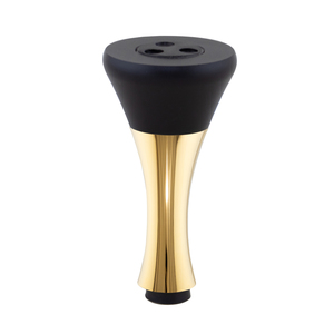Pied de canapé conique moderne en aluminium, bicolore noir soyeux et or rose PVD, pieds de meuble, support de canapé, quincaillerie de mobilier - Product Image 6