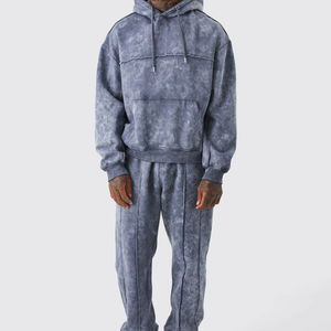 Ensemble de survêtement respirant pour homme, vente en gros, coton de haute qualité, sweat à capuche et pantalon de jogging, ensemble 2 pièces unisexe, survêtement décontracté d'hiver - Product Image 2