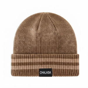 Best Selling 100% <b>Wool</b> Casual Drip Knit Jacquard Custom <b>Beanie</b> for Women & Men with Embroidery Logo - Product Image 3