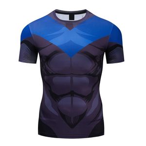 T-shirt de combat à manches courtes pour homme, imprimé loup, séchage rapide, MMA BJJ, sublimation, polyester, adulte - Product Image 2