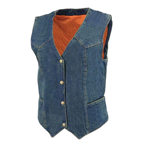Chaleco Vaquero de Algodón para Mujer al por Mayor, con Logotipo Personalizado, Sin Mangas, Ideal para Boutiques, MOQ Bajo, Marca Privada - Product Image 5