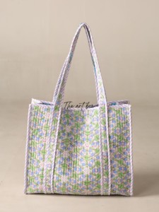 OEM Assorted Quilted Cotton Tote Bag Handmade <b>Block</b> Print Print Shoulder Bag Wholesale - Product Image 2