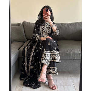 Magnifique ensemble de costume de soirée avec travail de fil et de sequins, taille XL - Product Image 6