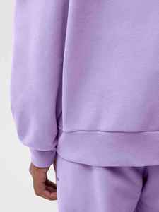 Sudadera con Capucha Unisex Color Lavanda, Corte Holgado, Tejido de Felpa Francesa, Estilo Casual para Otoño - Product Image 5