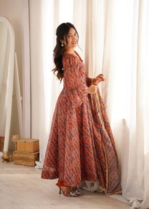 Vestido Largo hasta el Tobillo con Mangas Abullonadas y Estampado para Mujer TENNECY, TEBI ORGANZA, Reversible, de Secado Rápido, Sin Arrugas, para Todas las Temporadas - Product Image 2
