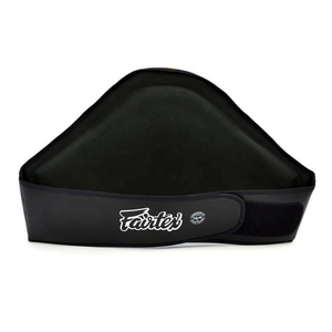 Protège-ventre en cuir de vachette respirant pour Kick Boxing MMA, fermeture auto-agrippante, arts martiaux, personnalisable OEM - Product Image 4