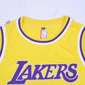 Best Selling Basketball Jersey Mens with Yellow Purple Color Back 6 Number <b>Mesh</b> Tank <b>Top</b> Breathable Polyester Sportswear Jerseys - Product Image 5