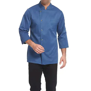 Nouvelle veste de cuisine professionnelle pour hommes, moderne, résistante, aux couleurs et tailles unies, idéale pour la restauration. - Product Image 2