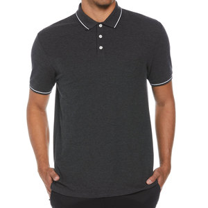 Chemise de golf décontractée pour homme LuxeRoll personnalisée, à manches courtes, en tricot uni respirant, avec logo brodé, 100% coton - Product Image 5