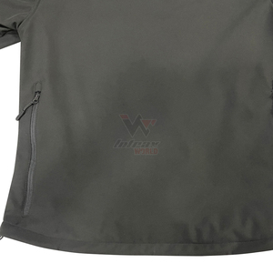 Chaqueta de Senderismo con Capucha, Impermeable, Cortavientos, Clásica de Invierno, Color Sólido, Poliéster, Cierre Completo con Cremallera, Ropa de Exterior para Hombre - Product Image 3