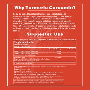 Nhãn hiệu riêng NGHỆ CURCUMIN Softgel với nghệ hữu cơ, Piperine hạt tiêu và Gừng cho sức khỏe, năng lượng và sức sống - Product Image 6