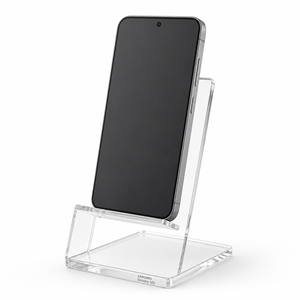 Support de téléphone portable et tablette en acrylique personnalisé, sur pied, avec support de bureau transparent pour smartphone - Présentoir universel - Product Image 2