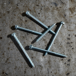 Vis à bois à tête hexagonale en acier au carbone zingué, filetage partiel, classe 4.8 6.8, M6-M12, métrique/pouce, DIN/ANSI, PDC - Product Image 1