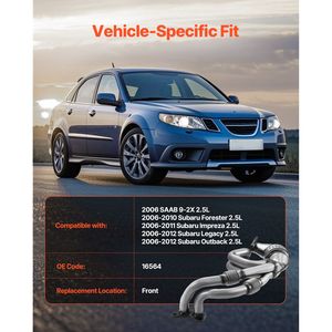 Nuovo Convertitore Catalitico in Metallo per Subaru Forester, Impreza, Legacy, Outback e SAAB 9-2X 2.5L H4, Ricambio Anteriore OE 16564 S - Product Image 2