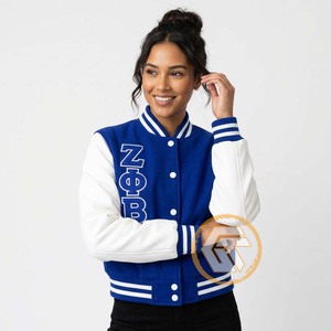 เสื้อแจ็คเก็ตวาร์ซิตี้ Zeta Phi Beta ผ้าฝ้ายคุณภาพสูงแบบสั่งทำพิเศษ ระบายอากาศได้ดี แห้งเร็ว ผ้าฟลีซ ปักอักษรตราสัญลักษณ์  สำหรับฤดูใบไม้ร่วง - Product Image 4