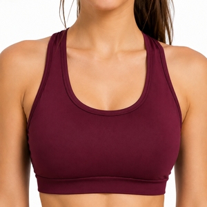 Women's Racerback Sports Bra Fitted <b>Athletic</b> Crop Top For Workout Stretch Fit Comfort <b>Support</b> Lightweight OEM Sports Bra - Product Image 4