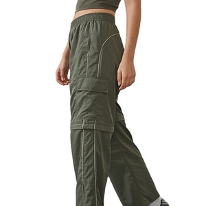 Pantalones Cargo de Mujer, Diseño Moderno, Personalizados, Lisos, 100% Algodón, Múltiples Bolsillos, Cintura Elástica, Alta Calidad, Corte Regular, Ligeros - Product Image 2