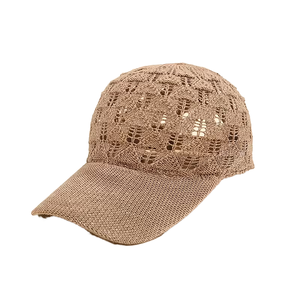 Gorra de béisbol de malla transpirable y impermeable estilo retro británico con perlas para mujer, venta al por mayor - Product Image 1