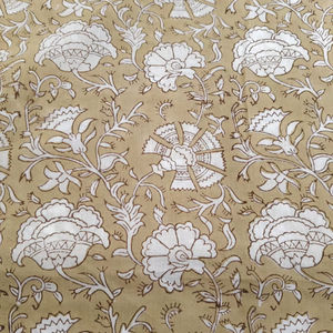 Élégant 100% pur coton écologique tissu à séchage rapide belle impression de bloc de main florale indienne pour les femmes garçons chemises sacs - Product Image 1