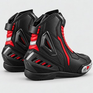 Bottes courtes de moto conçues par des experts, matériaux durables, fermeture sécurisée et soutien confortable pour les motards sur route - Product Image 2